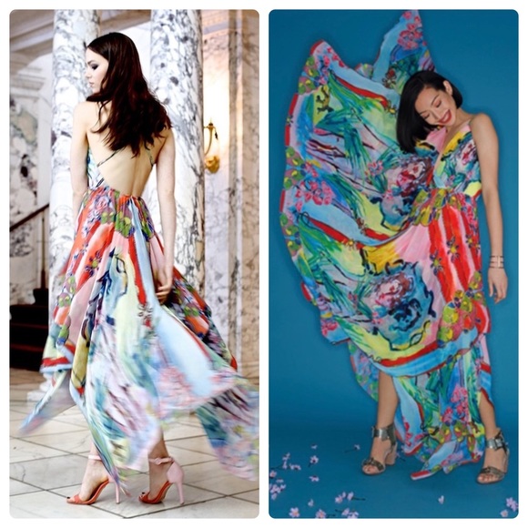 🛍SOLD🛍ALICE + OLIVIA Orly Handkerchief Dress - Picture 5 of 7